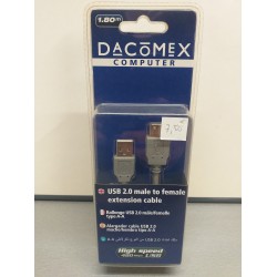 Rallonge USB 2.0 M/F Types A/A 1.80M