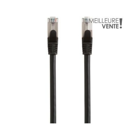 Câble réseau Ethernet Cat 6e droit -noir-1M