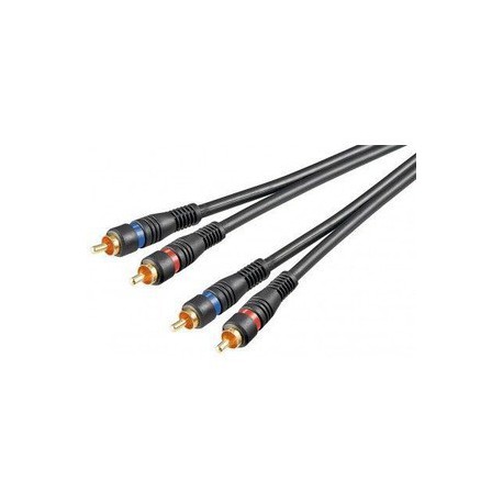 cable 2.5m RCA connectique dorée Male/Male