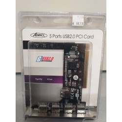 Carte controleur PCI Advance USB 2 (4 Externe + 1 Interne)