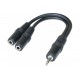 Doubleur jack 3.5mm Male vers 2 x jack 3.5mm Femelle 0.15M