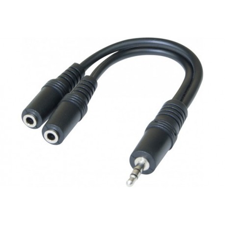 Doubleur jack 3.5mm Male vers 2 x jack 3.5mm Femelle 0.15M