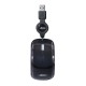 Mini souris Optique Filaire Advance - Cable retractable - noir